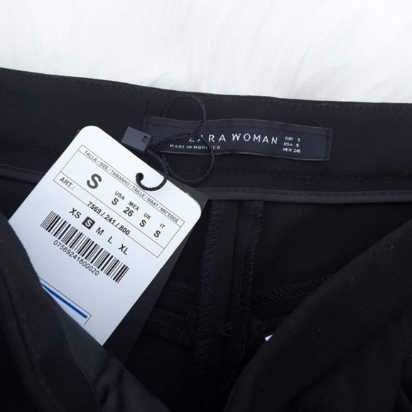 NWT ZARA WOMEN small size front zipper pant black - Picture 5 of 5